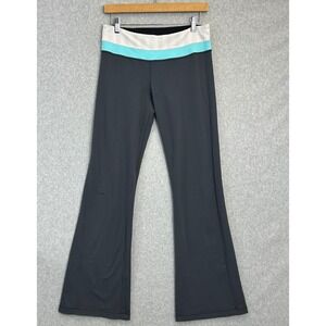 Lululemon Size 8 Reversible Groove Pant Flare Leg Charcoal Gray Black Yoga Pants
